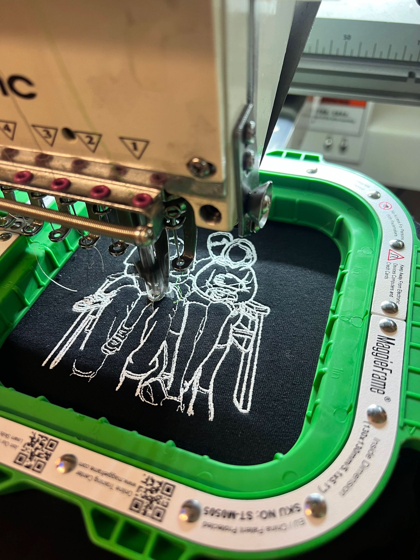 Women's Embroidered Portrait T-Shirt - Flossie & George