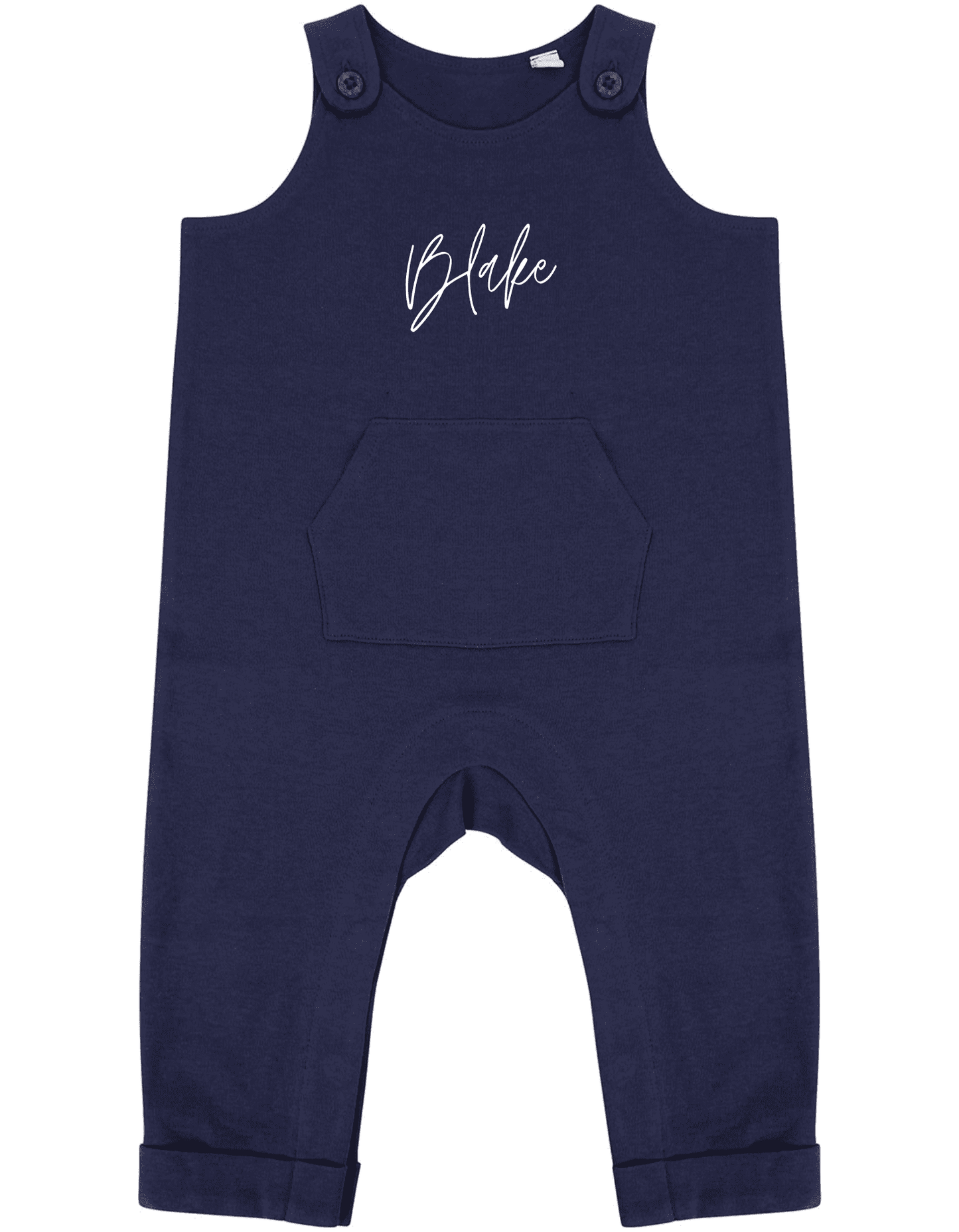 Navy Organic Cotton Dungarees - Flossie & George