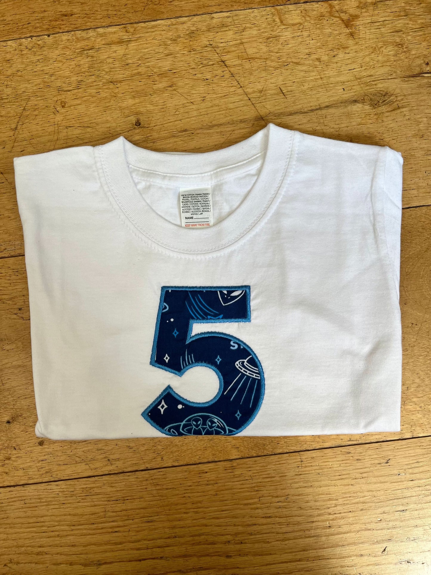 Embroidered Space Age 5 T-Shirt - Flossie & George