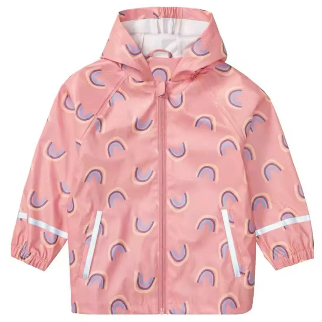 Kids Hooded Waterproof Jacket | Rainbow - Flossie & George