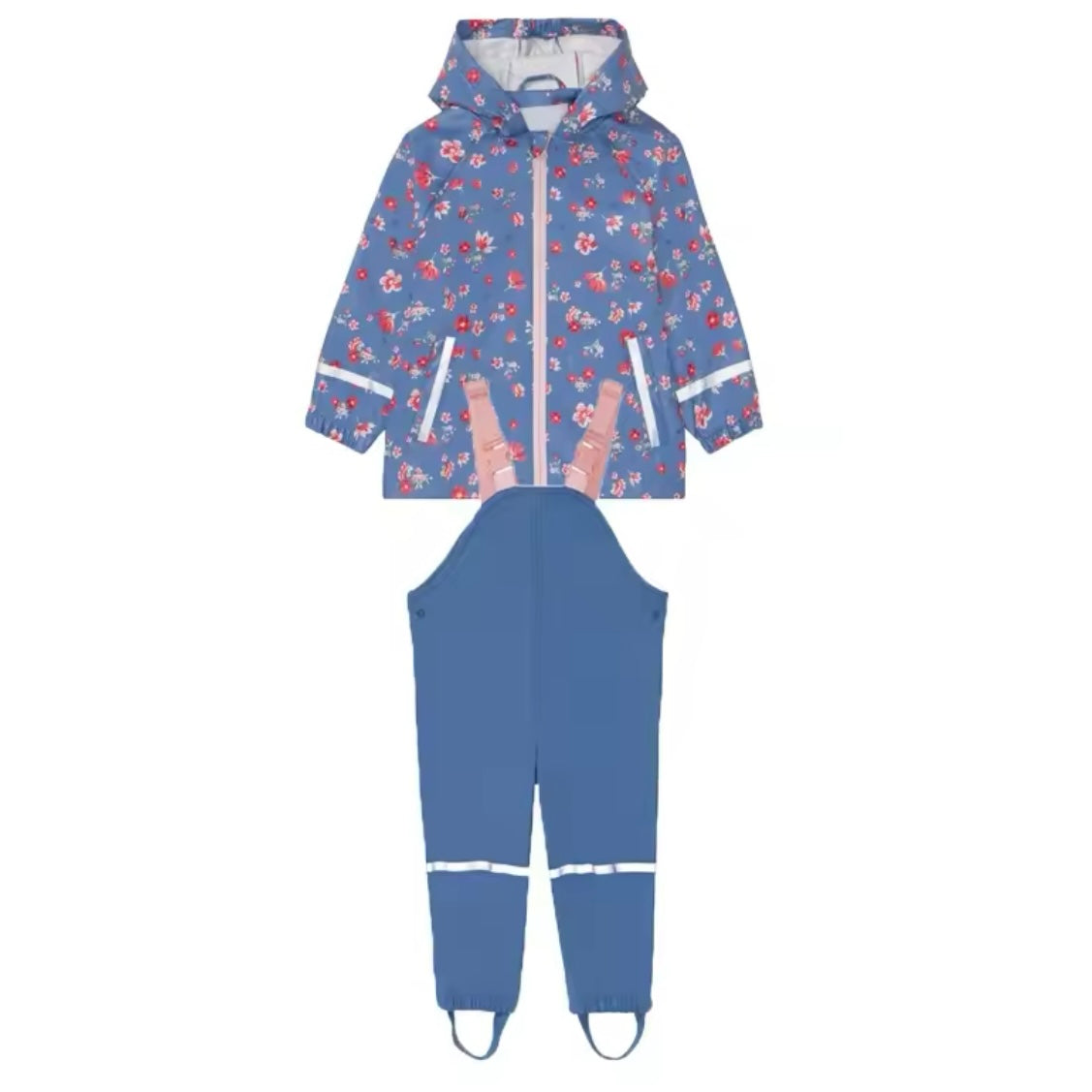 Kids Hooded Waterproof Puddle Suit Set | Lilac Flowers