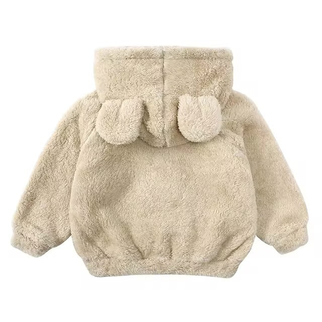 Kids Winter Teddy Bear Jacket with Ears | 6M - 7Y