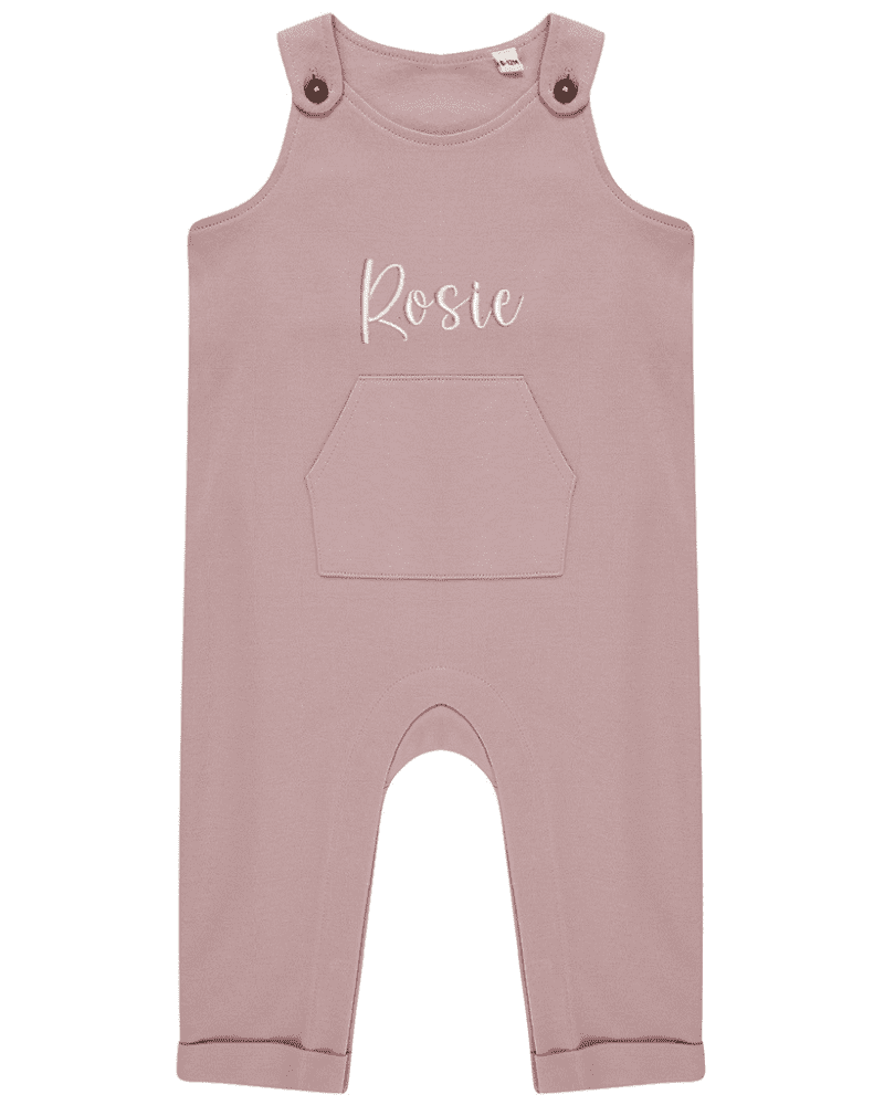 Pink Organic Cotton Dungarees - Flossie & George