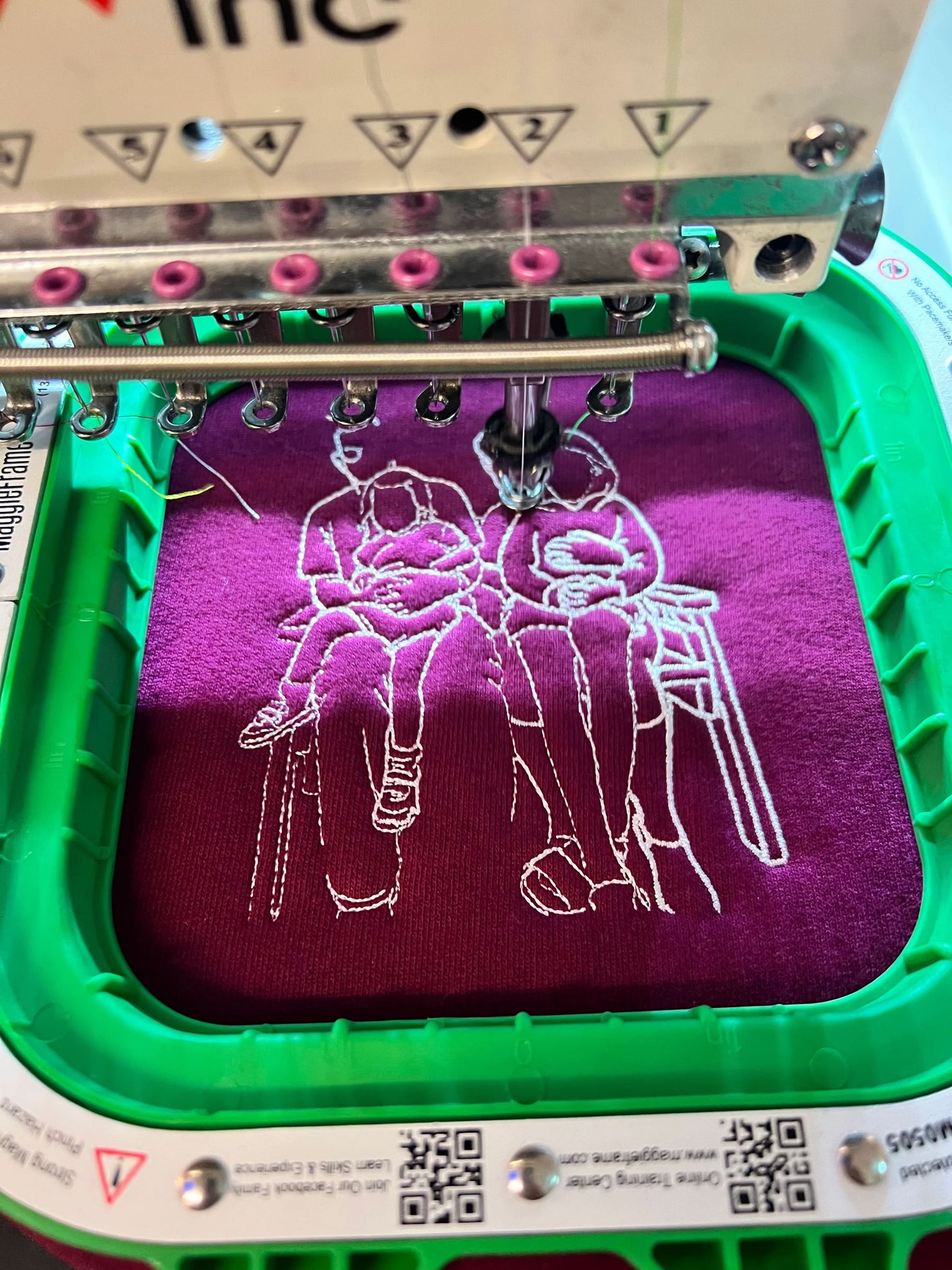 Personalised Embroidered Portrait Hoodie - Flossie & George