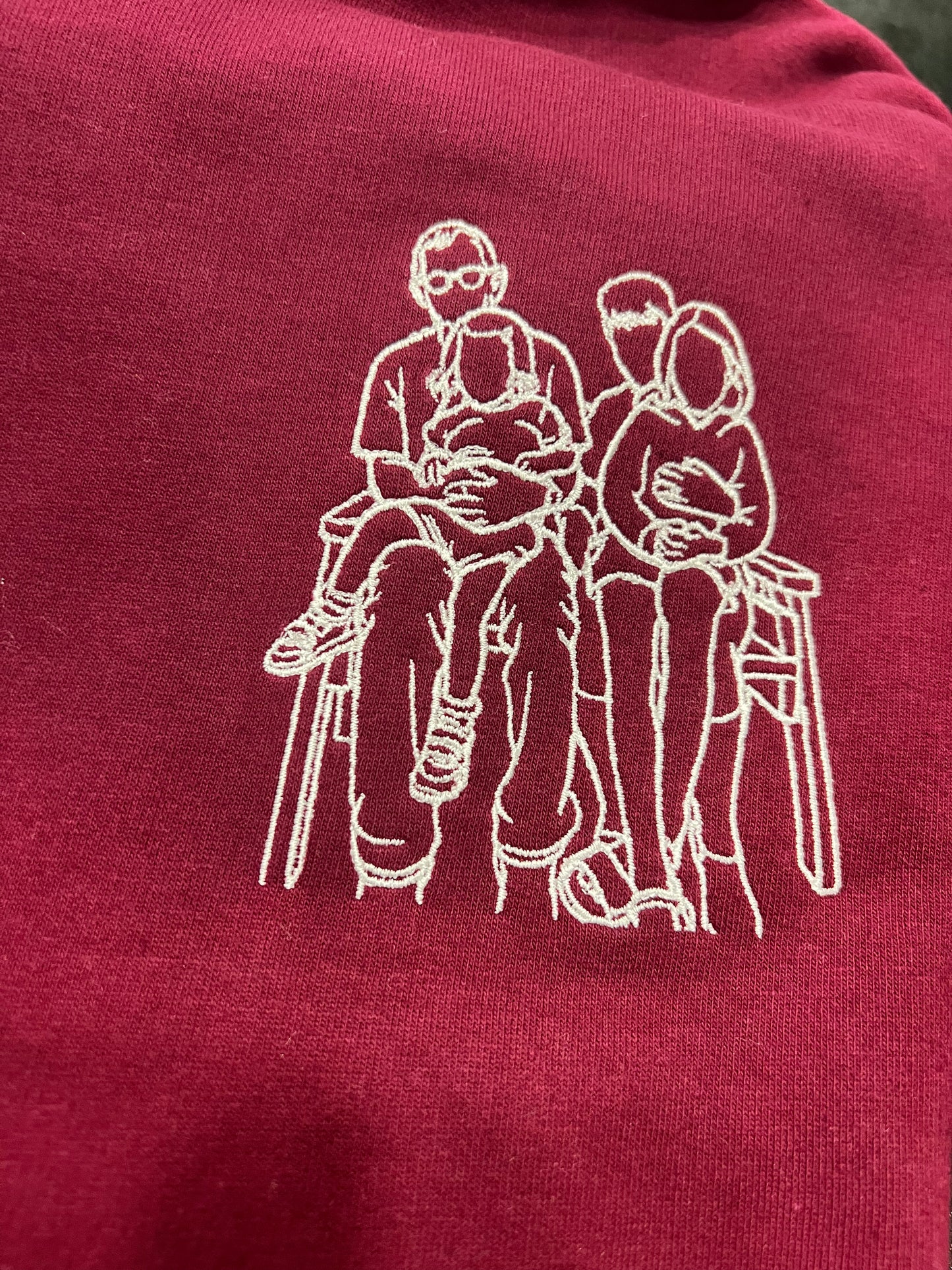 Personalised Embroidered Portrait Hoodie
