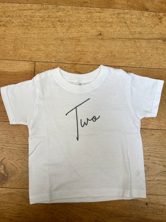 Printed Word Age T-Shirt (Ages 1-8) - Flossie & George