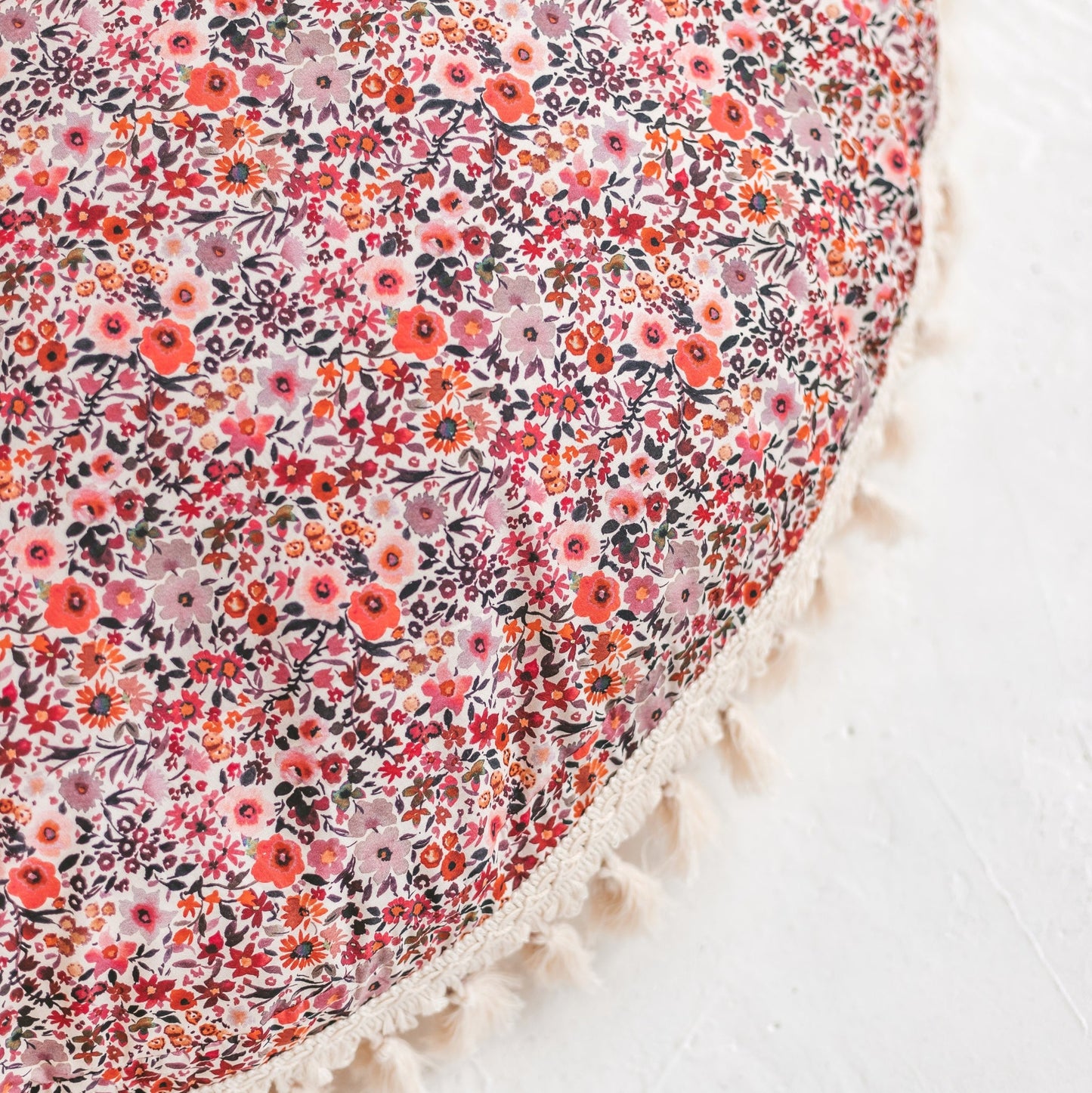 MINICAMP Big Floor Cushion in Rose Flower Pattern - Flossie & George