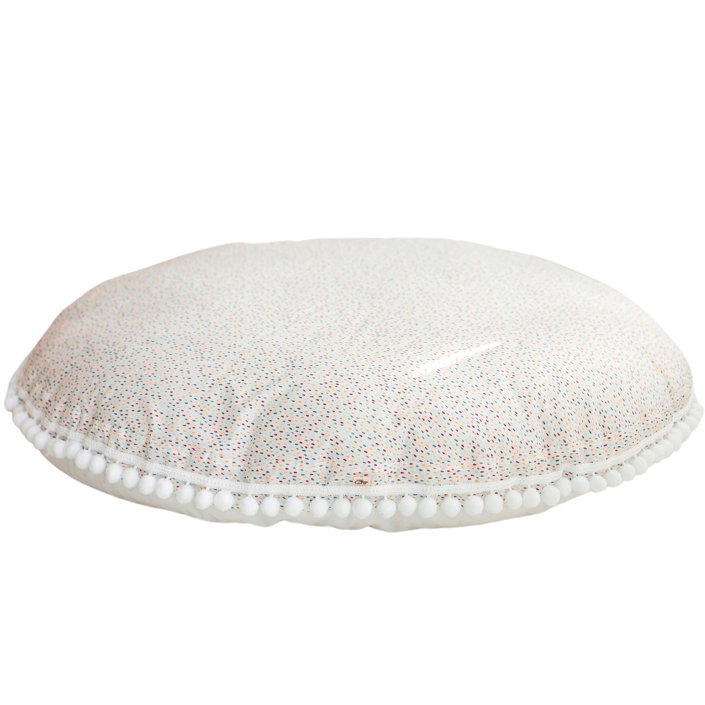 MINICAMP Big Floor Cushion with Pompoms in Colorful Drops - Flossie & George