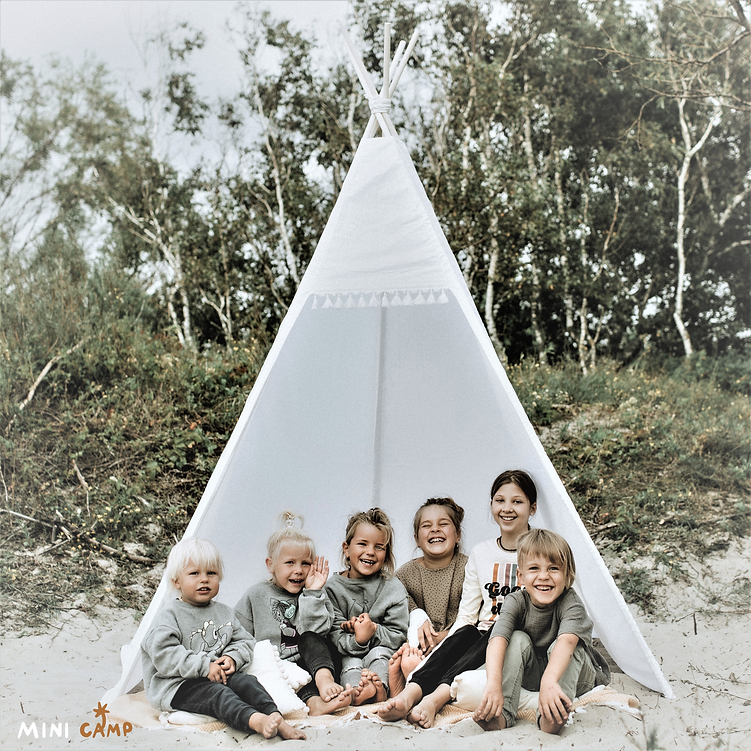 MINICAMP Outdoor Teepee Tent for Adults and Kids 7.8 ft Tall - Flossie & George