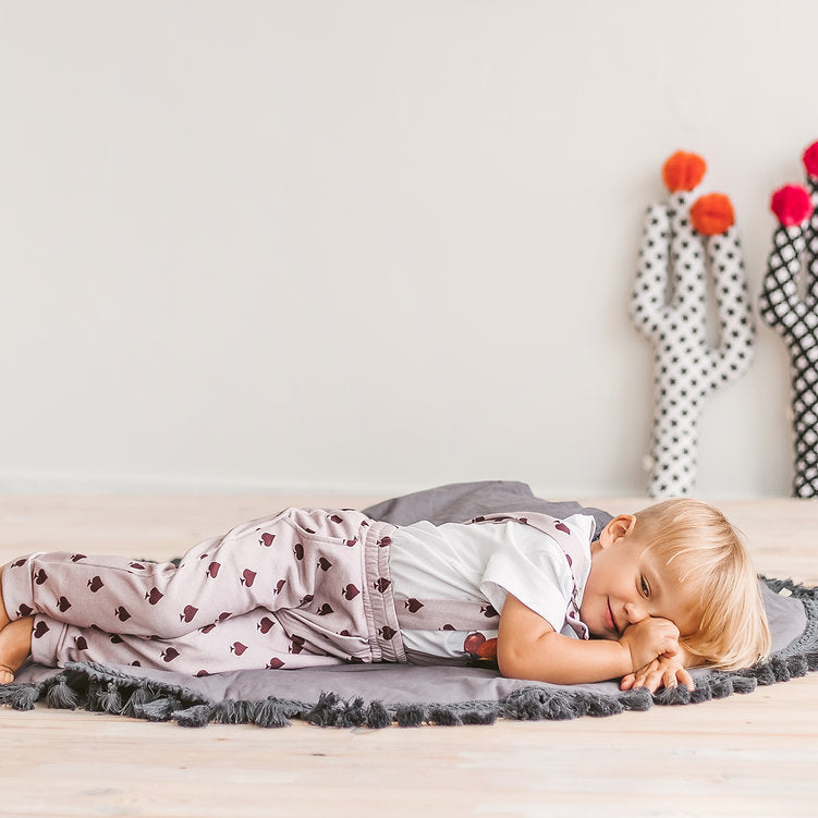 MINICAMP Grey Teepee for Kids with Tassel Decor - Flossie & George