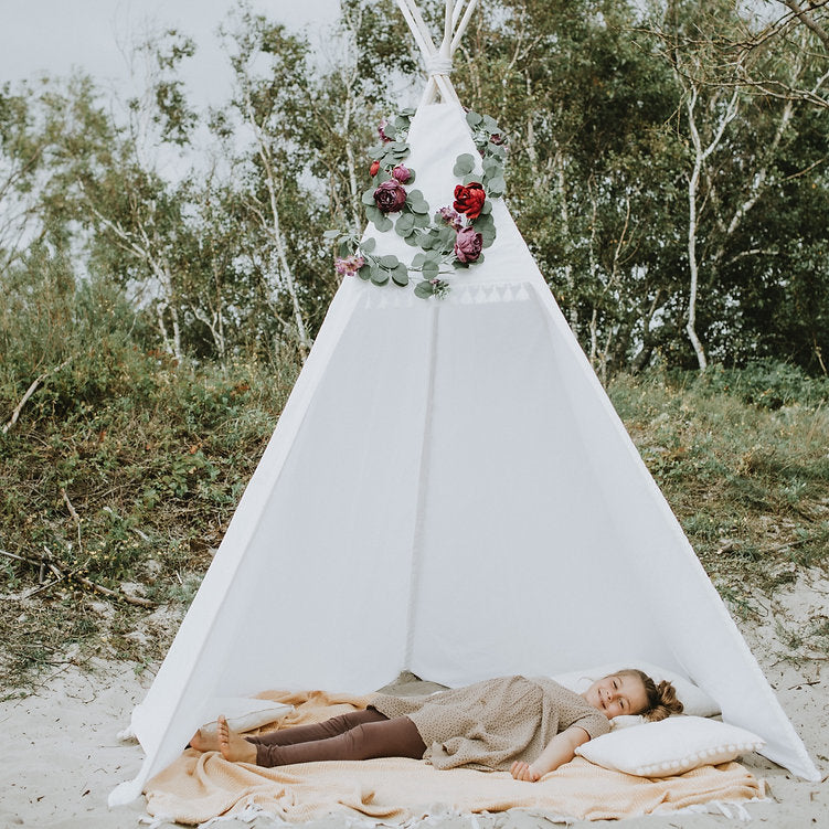 MINICAMP Outdoor Teepee Tent for Adults and Kids 7.8 ft Tall - Flossie & George