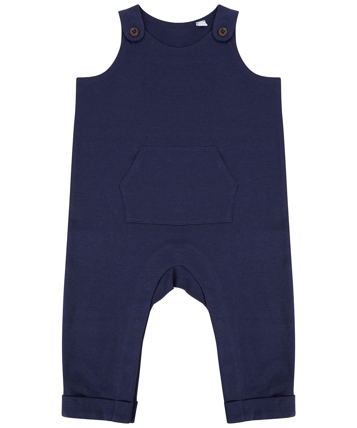 Embroidered Initial Navy Organic Cotton Dungarees - Flossie & George