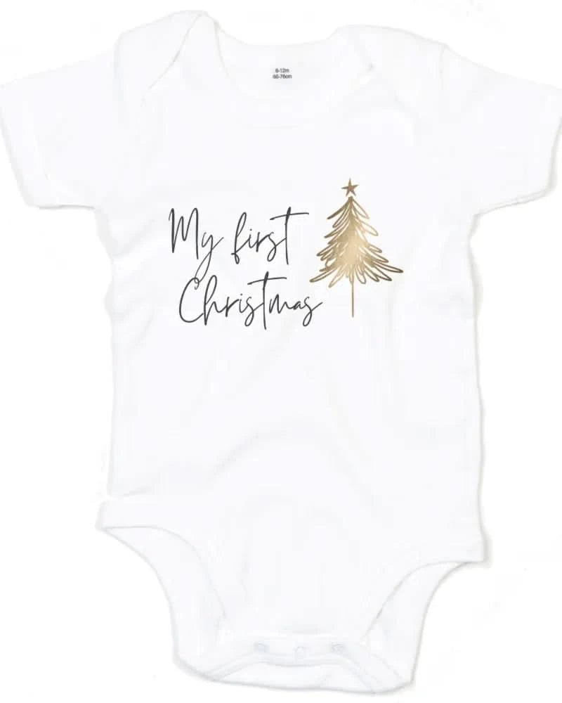 My First Christmas Bodysuit - Flossie & George