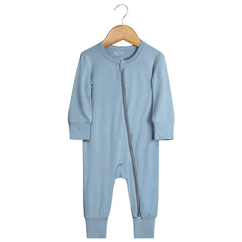 Blue Baby Super Soft Zipper Sleepsuits - Flossie & George