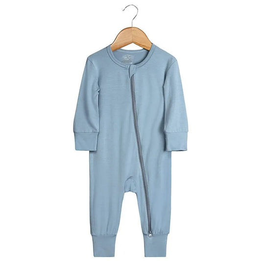 Blue Baby Super Soft Zipper Sleepsuits - Flossie & George