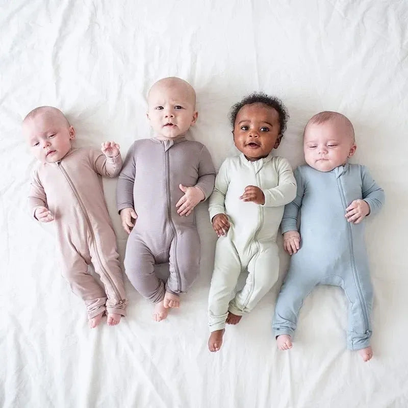 Blue Baby Super Soft Zipper Sleepsuits - Flossie & George