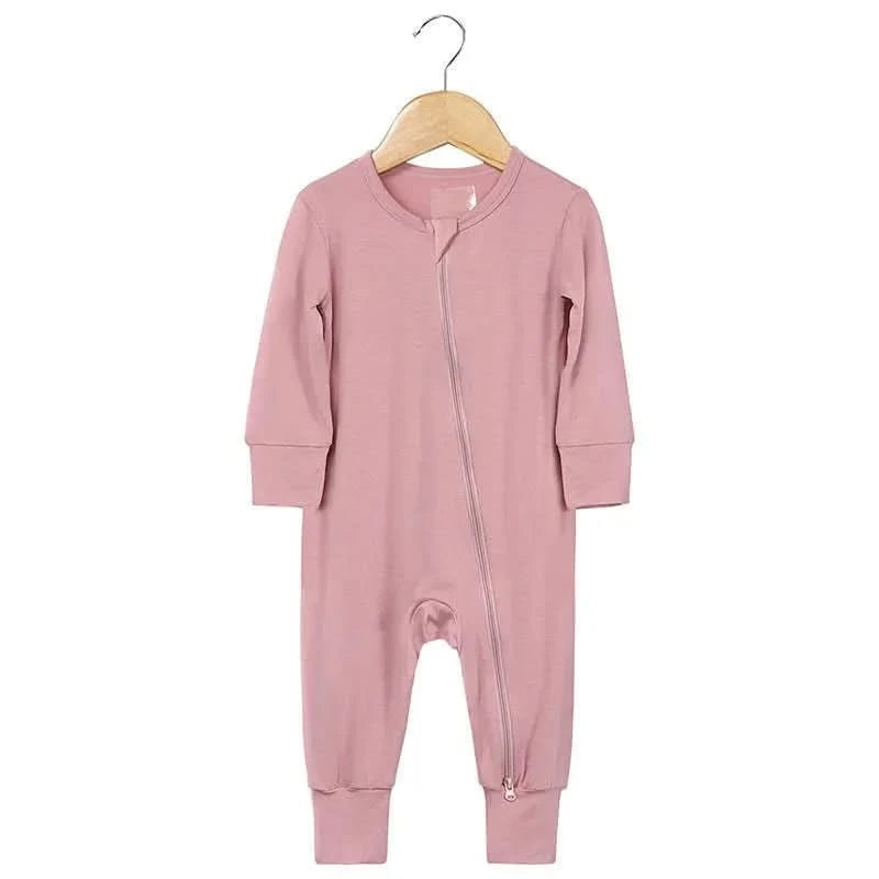 Dark Pink Baby Super Soft 2-Way Zip Sleepsuit - Flossie & George