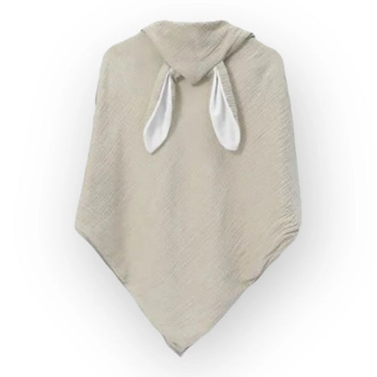 Khaki Organic Hooded Bunny Towel - Flossie & George