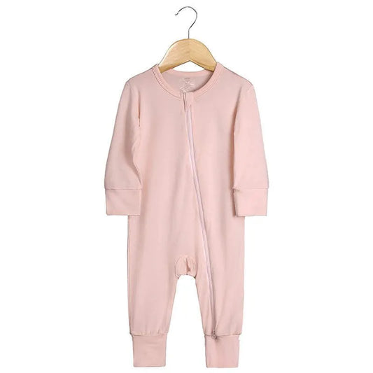 Light Pink Baby Super Soft 2-Way Zip Sleepsuit - Flossie & George