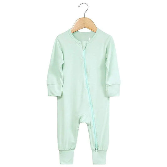 Mint Super Soft 2-Way Zip Sleepsuit - Flossie & George