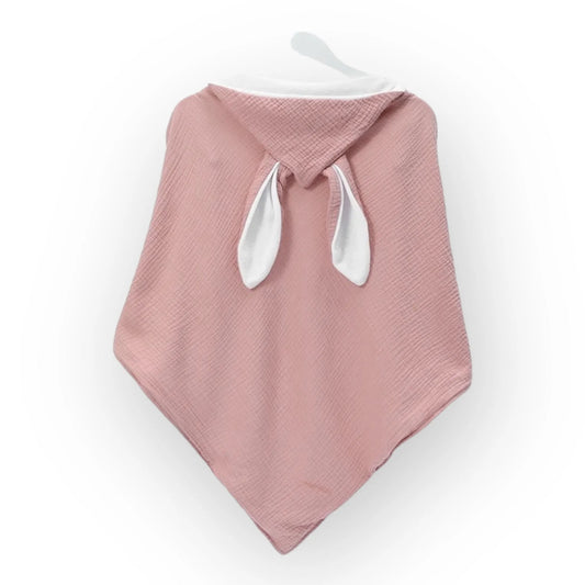 Pink Organic Hooded Bunny Towel - Flossie & George