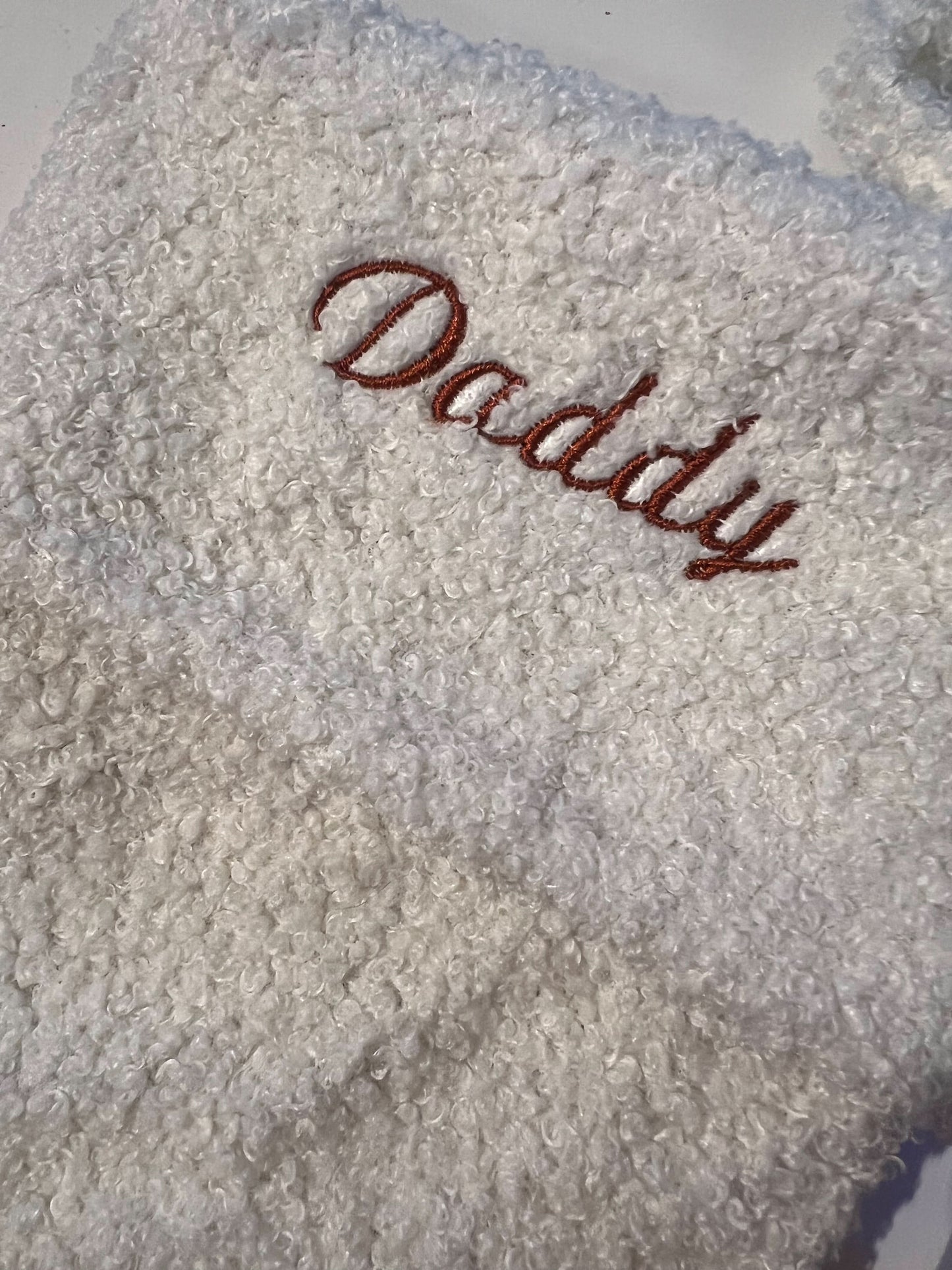 Personalised Boucle Christmas Stocking