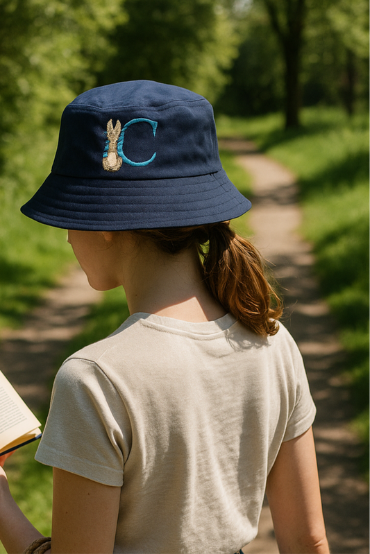 Peter Rabbit Embroidered Kids Bucket Hat | Cotton Summer Sun Hat | 100% Cotton