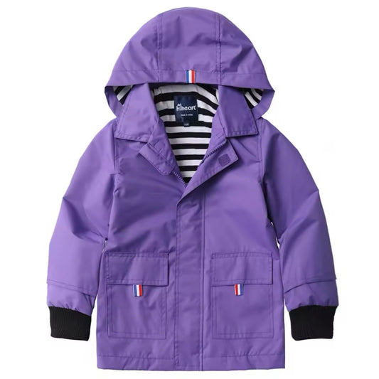 Kids Purple Waterproof Jacket | Cotton Lined