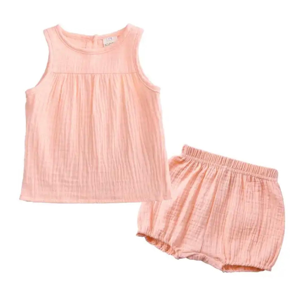 Girls’ Sleeveless Bloomer Set – 100% Cotton, Sizes 0 Months to 4 Years, Available in 4 Colours - Flossie & George