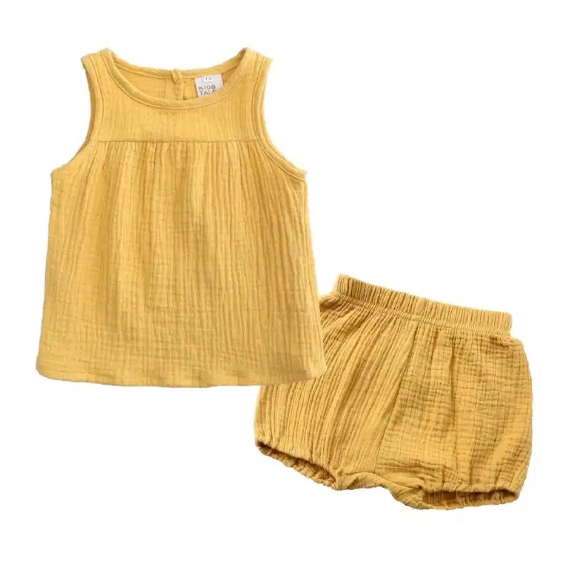 Girls’ Sleeveless Bloomer Set – 100% Cotton, Sizes 0 Months to 4 Years, Available in 4 Colours - Flossie & George