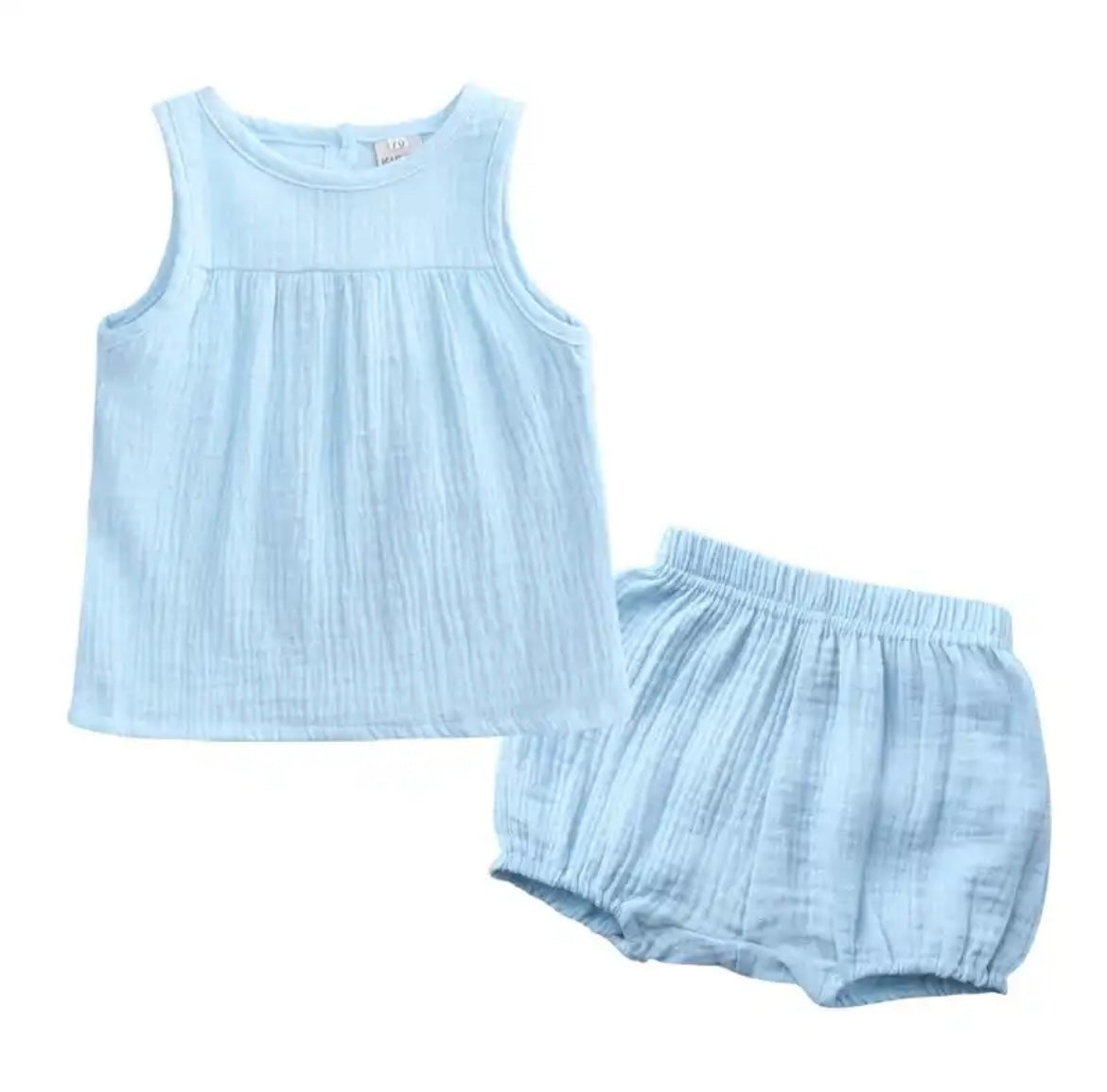 Girls’ Sleeveless Bloomer Set – 100% Cotton, Sizes 0 Months to 4 Years, Available in 4 Colours - Flossie & George