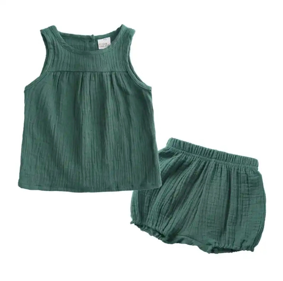 Girls’ Sleeveless Bloomer Set – 100% Cotton, Sizes 0 Months to 4 Years, Available in 4 Colours - Flossie & George