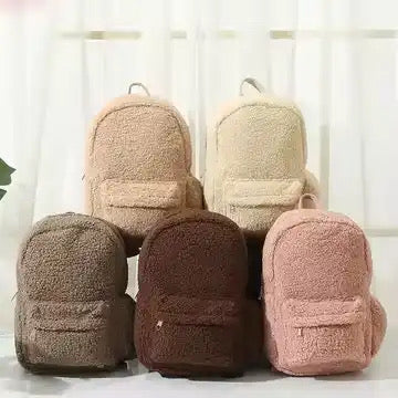 Cream Teddy Backpack | 3 Colours