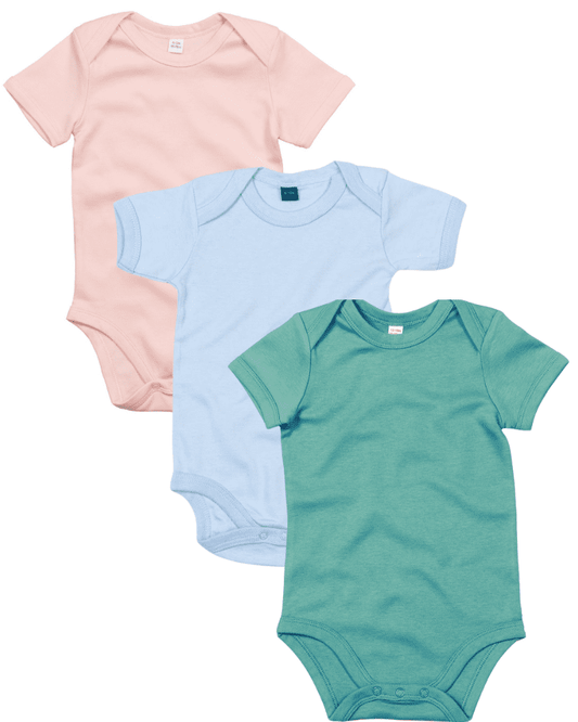 3 Pack Short Sleeve Bodysuits - Flossie & George