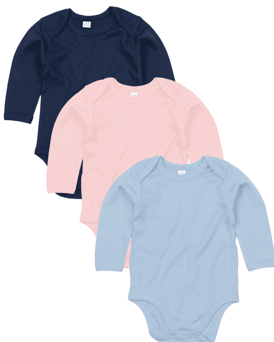 3 Pack Long Sleeve Bodysuits - Flossie & George