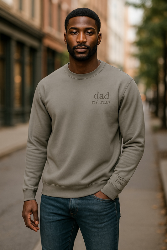 Personalized Dad Sweatshirt with Children's Names