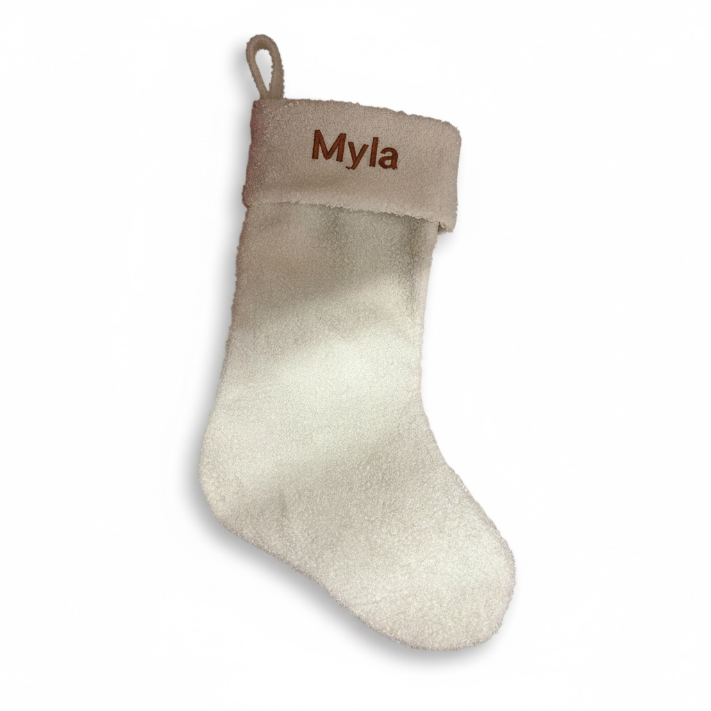 Personalised Boucle Christmas Stocking