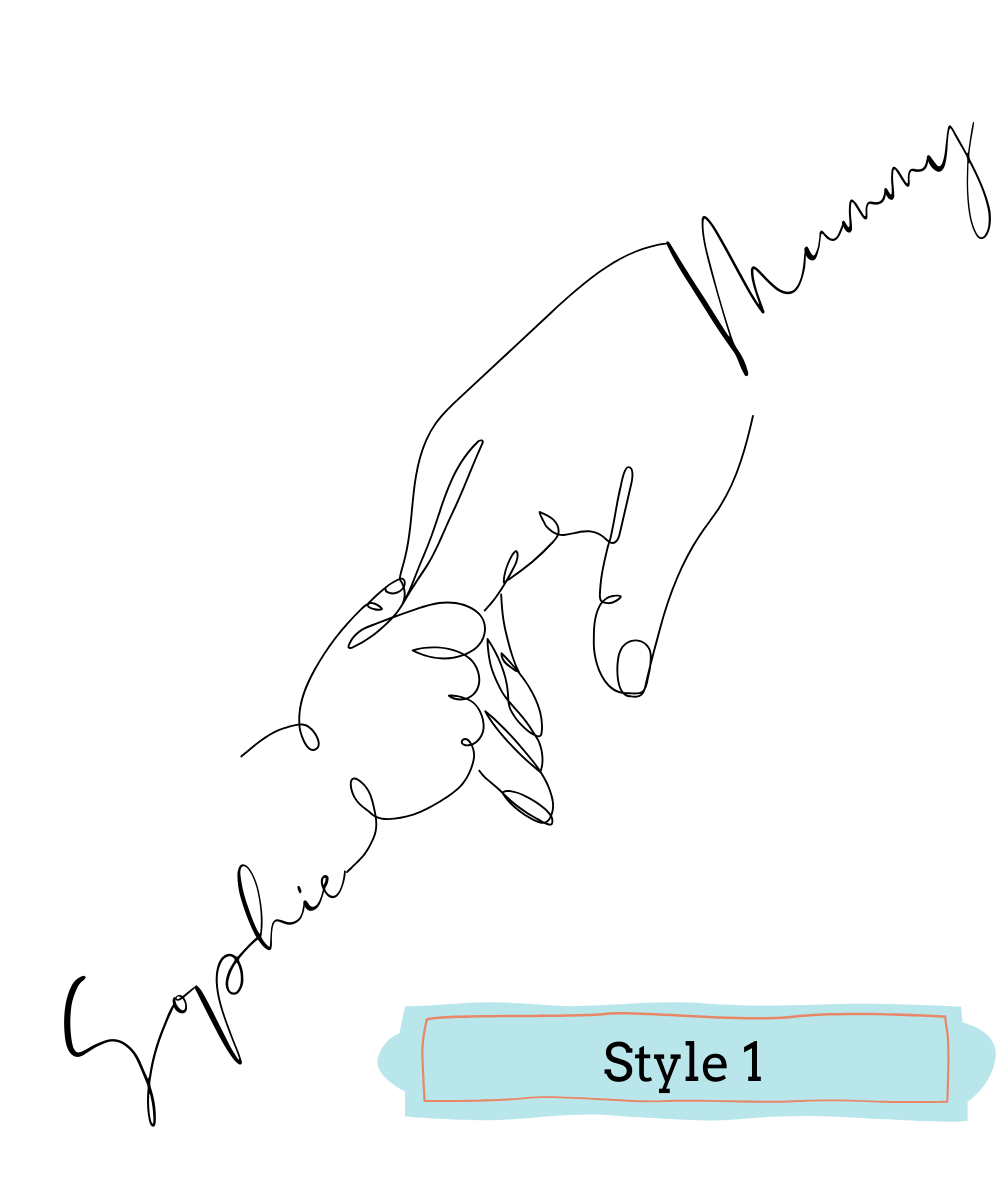 Personalised Embroidered Hands Hoodie