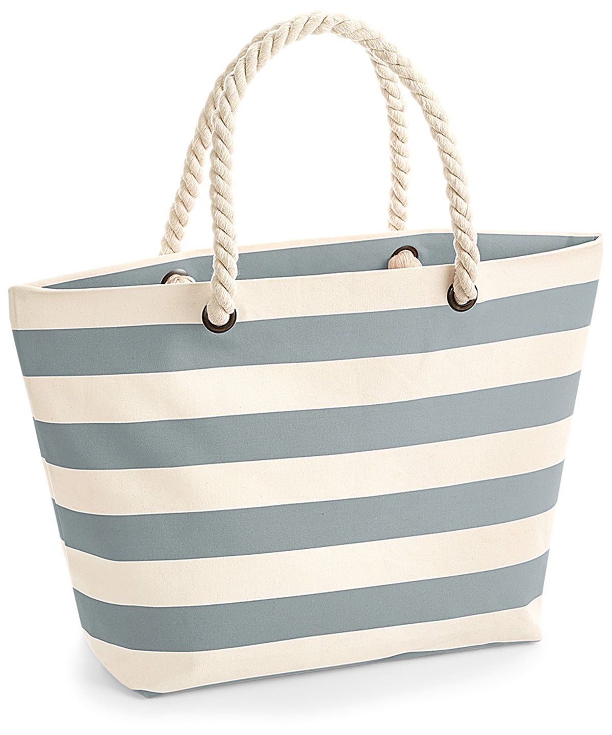 Nautical Beach Bag Striped Canvas Tote Flossie George