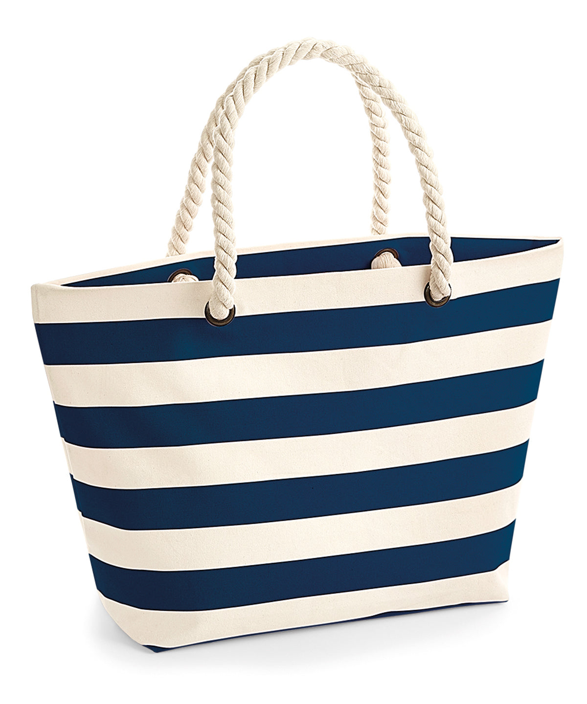 Mama Nautical Beach Bag - Striped Canvas Tote - Flossie & George